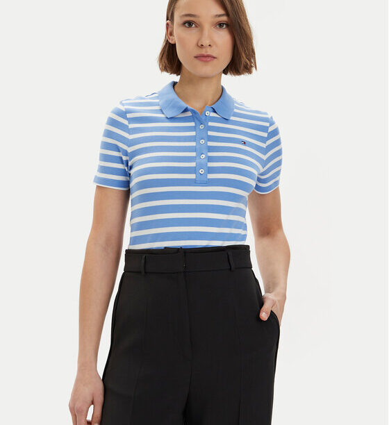 Тениска с яка и копчета Tommy Hilfiger за Жени цена