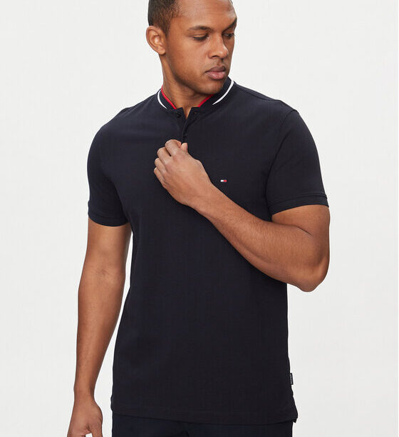 Tommy Hilfiger Тениска с яка и копчета Mao MW0MW34752 Тъмносин Slim Fit за Мъже цена