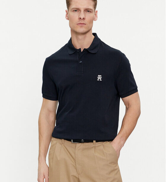 Tommy Hilfiger Тениска с яка и копчета Interlock MW0MW34783 Тъмносин Regular Fit за Мъже цена