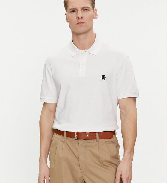 Tommy Hilfiger Тениска с яка и копчета Interlock MW0MW34783 Бял Regular Fit за Мъже цена