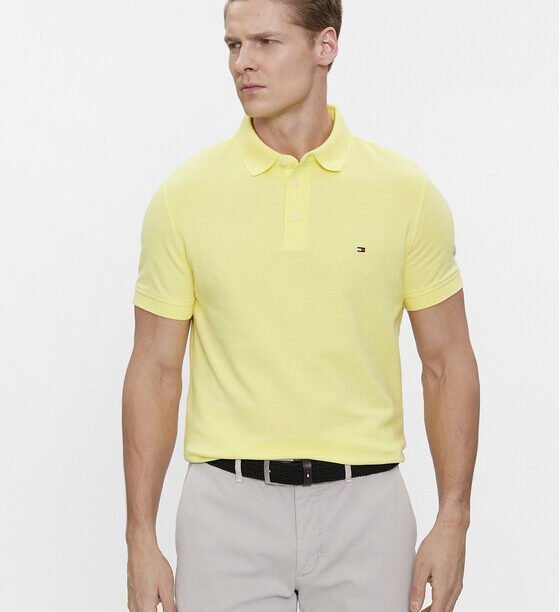 Tommy Hilfiger Тениска с яка и копчета 1985 MW0MW17771 Жълт Regular Fit за Мъже цена