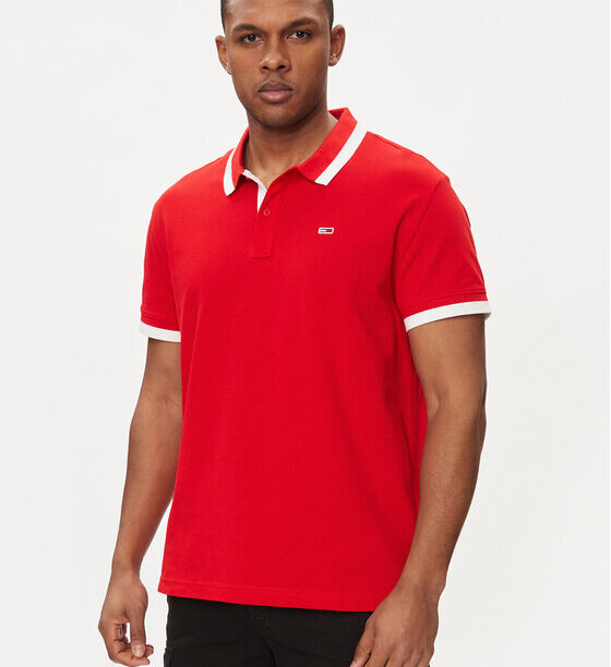 Тениска с яка и копчета Tommy Jeans за Мъже цена