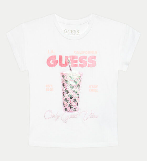 Guess Тишърт K4GI24 K6YW4 Бял Regular Fit за Момичета цена