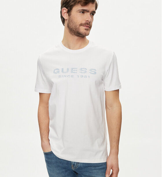 Guess Тишърт M4GI61 J1314 Бял Slim Fit за Мъже цена
