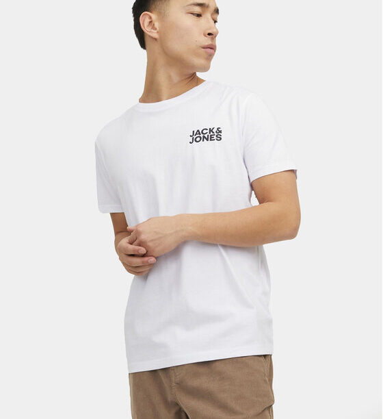 Jack&Jones Тишърт Corp 12151955 Бял Regular Fit за Мъже цена