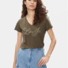 Liu Jo Тишърт MA4337 JS923 Каки Regular Fit за Жени цена