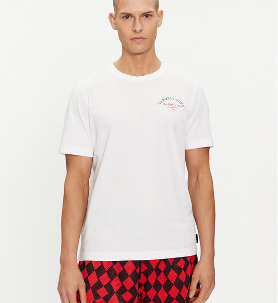 Puma Тишърт Graphics Pizza 625415 Бял Regular Fit за Мъже цена