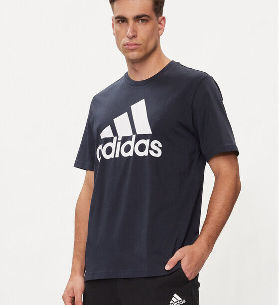 adidas Тишърт Essentials Single Jersey Big Logo T-Shirt IC9348 Син Regular Fit за Мъже цена