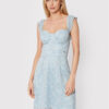 Guess Коктейлна рокля W2YK70 KAQN0 Светлосиньо Slim Fit за Жени цена