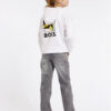 Boss Суитшърт J51004 S Бял Loose Fit за Момчета цена