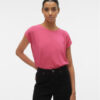 Vero Moda Тишърт Ava 10284468 Розов Regular Fit за Жени цена