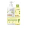 А-ДЕРМА ЕКЗОМЕГА Емолиентно мляко 400 мл + екзомега почистващ гел 200 мл. цена