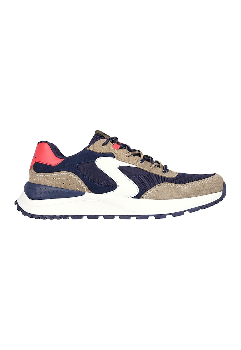 Велурени спортни обувки с мрежести зони Skechers