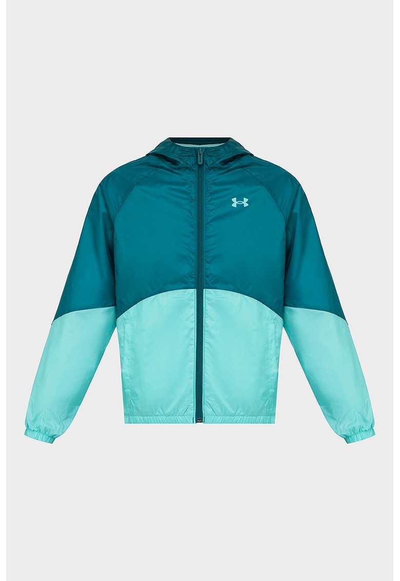 Ветроустойчиво яке за тренировка с цип и качулка Under Armour