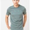 Вталена памучна тениска с лого ARMANI EXCHANGE