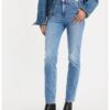 Вталени дънки 724 с висока талия Levis