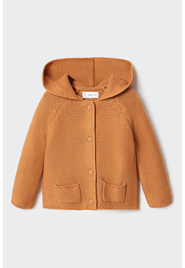 Жилетка с качулка и ръкави реглан Mango