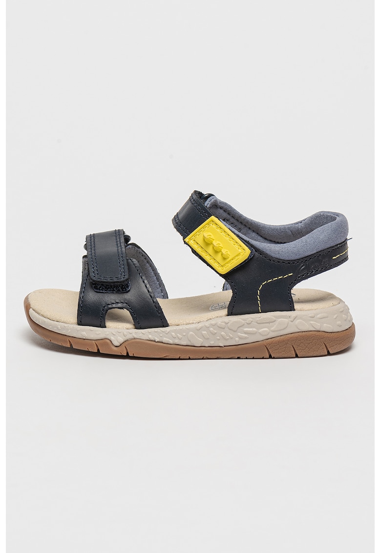 Кожени сандали Spiney Step K с велкро Clarks