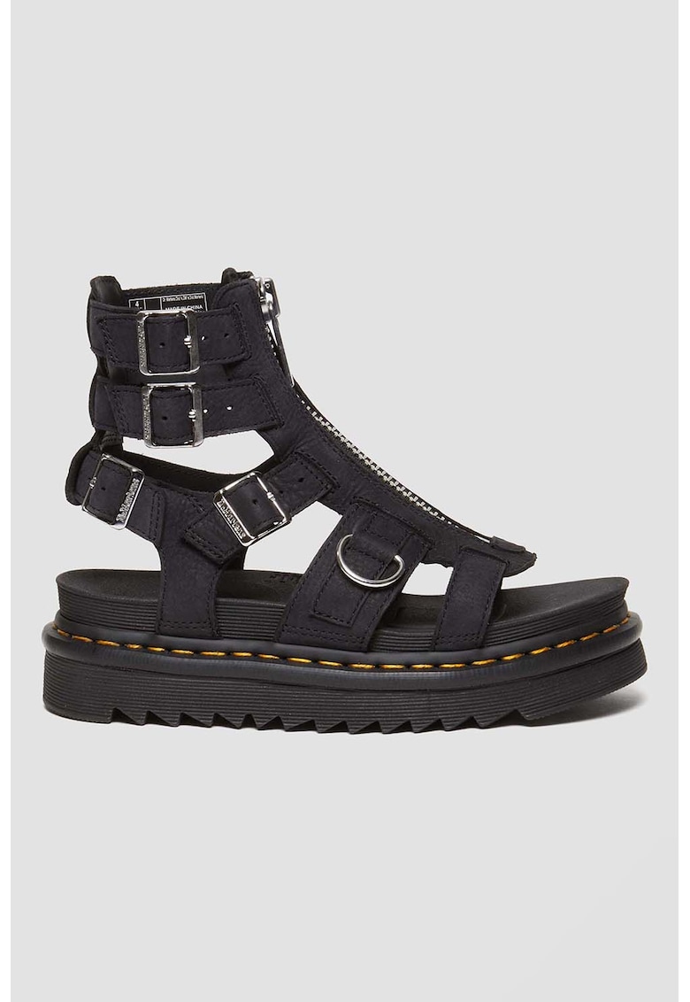 Кожени сандали с регулируеми каишки с токи Dr Martens