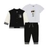 Комплект с памук и лого KARL LAGERFELD KIDS
