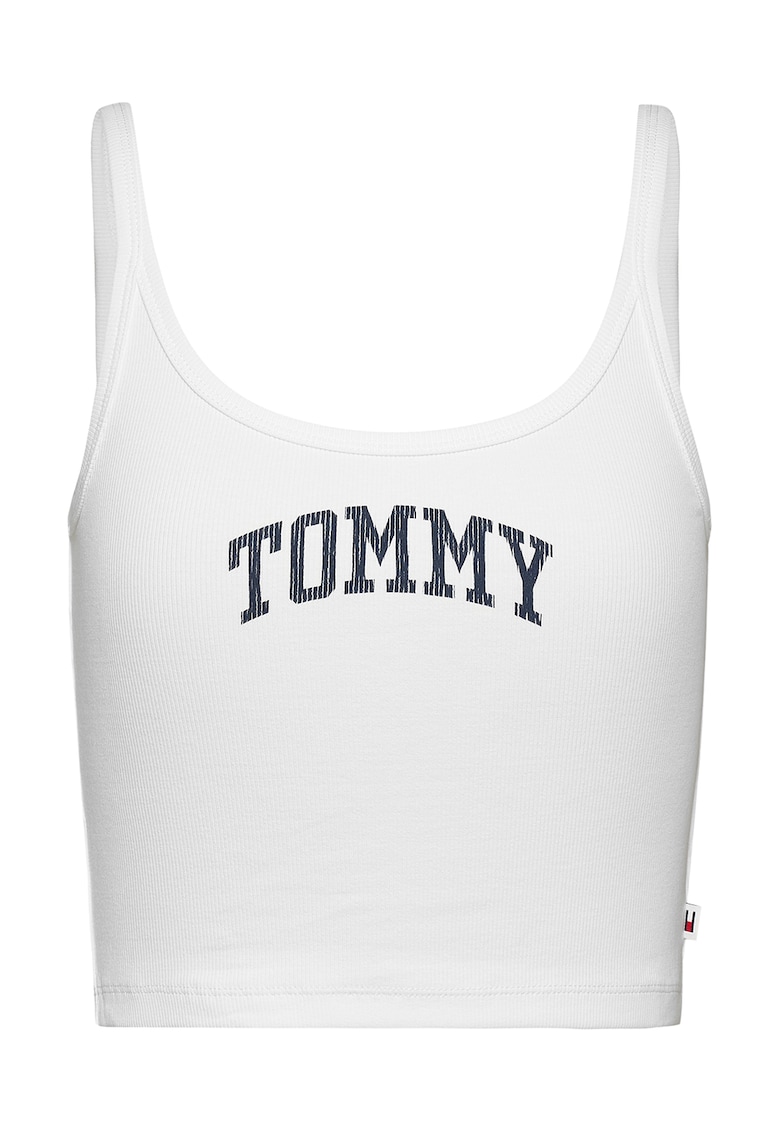 Къс рипсен топ Tommy Jeans