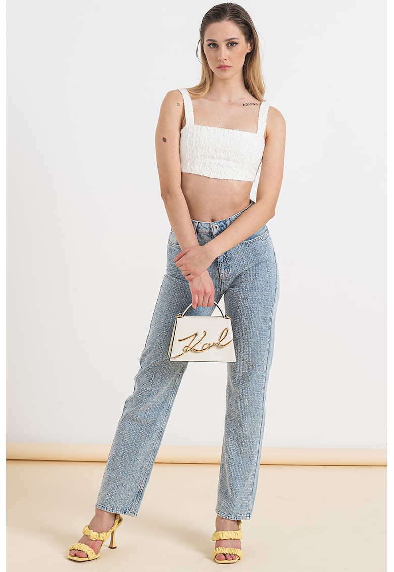 Къс топ с широки презрамки KARL LAGERFELD JEANS