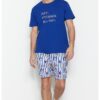 Къса пижама с фигурален принт Trendyol