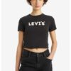 Къса тениска с лого Levis