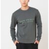 Памучен суитшърт с лого - Папратово зелено - ARMANI EXCHANGE