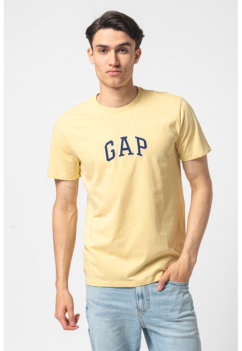 Памучна тениска с бродирано лого GAP