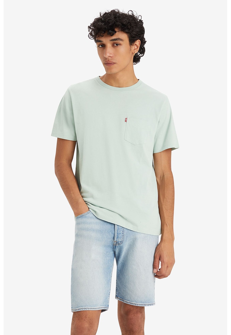 Памучна тениска с джоб на гърдите Levis