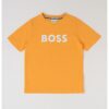 Памучна тениска с лого BOSS Kidswear