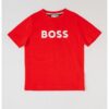 Памучна тениска с лого BOSS Kidswear