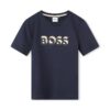 Памучна тениска с лого BOSS Kidswear