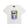 Памучна тениска с лого KARL LAGERFELD KIDS