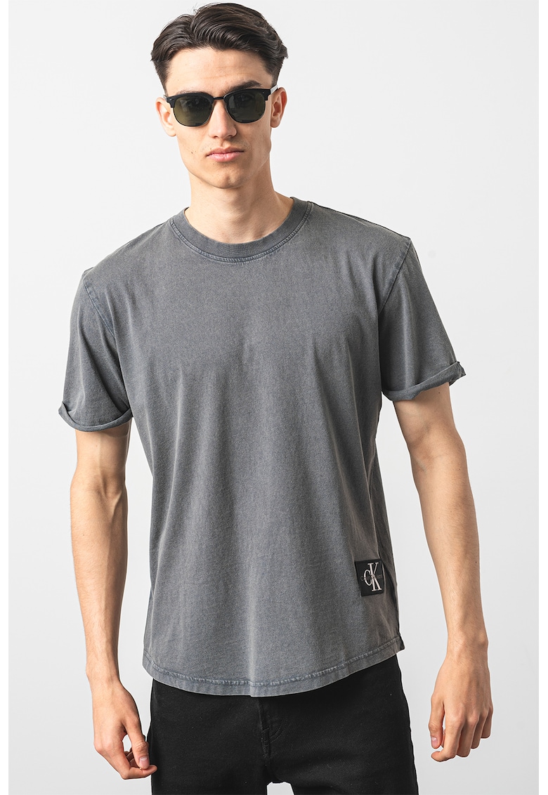 Памучна тениска с овално деколте CALVIN KLEIN JEANS