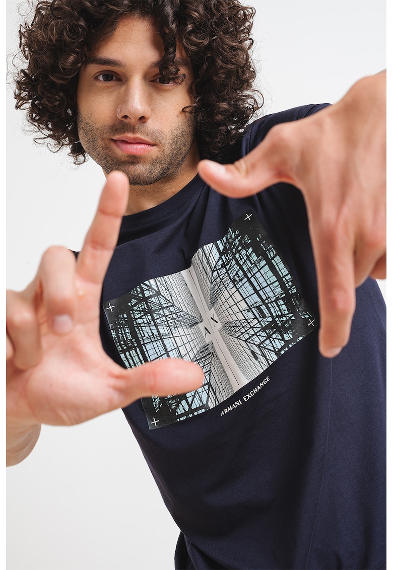 Памучна тениска с принт ARMANI EXCHANGE