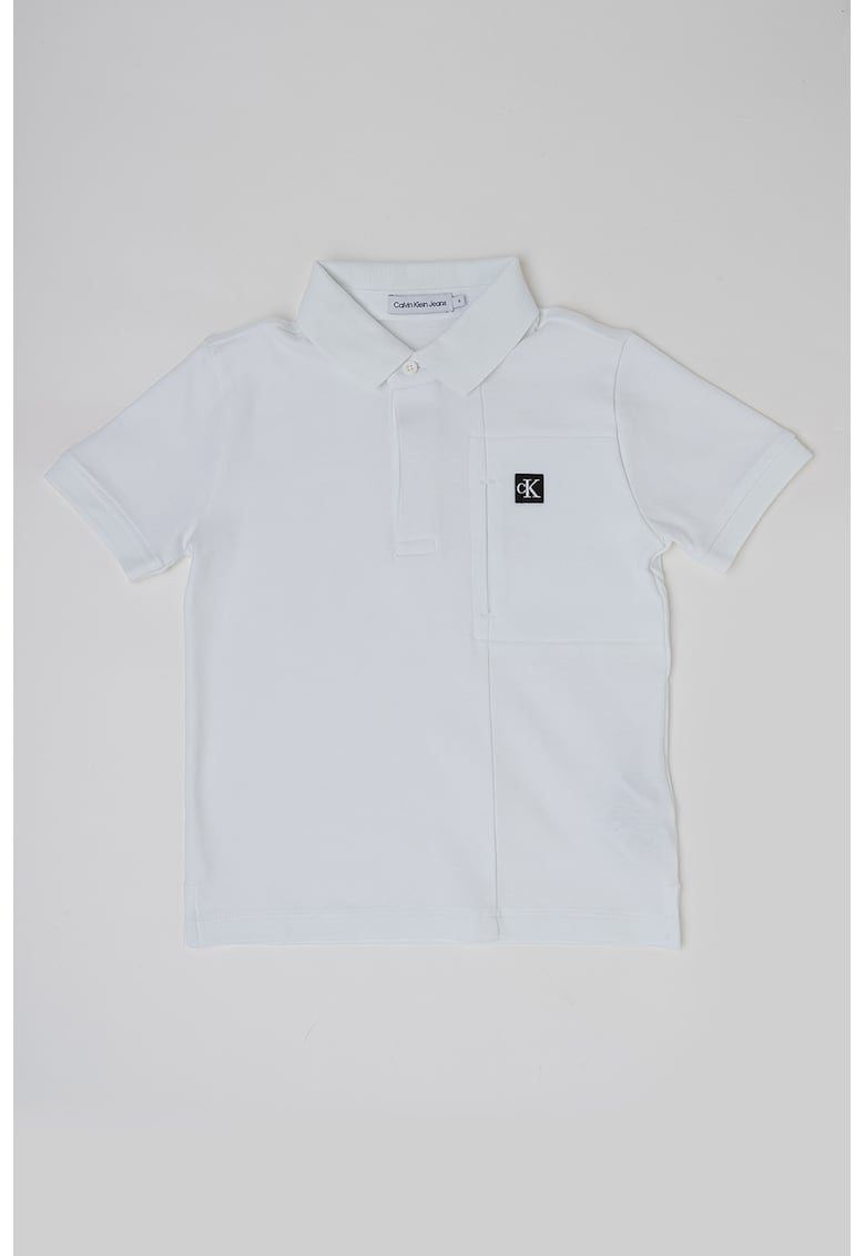 Памучна тениска с яка CALVIN KLEIN