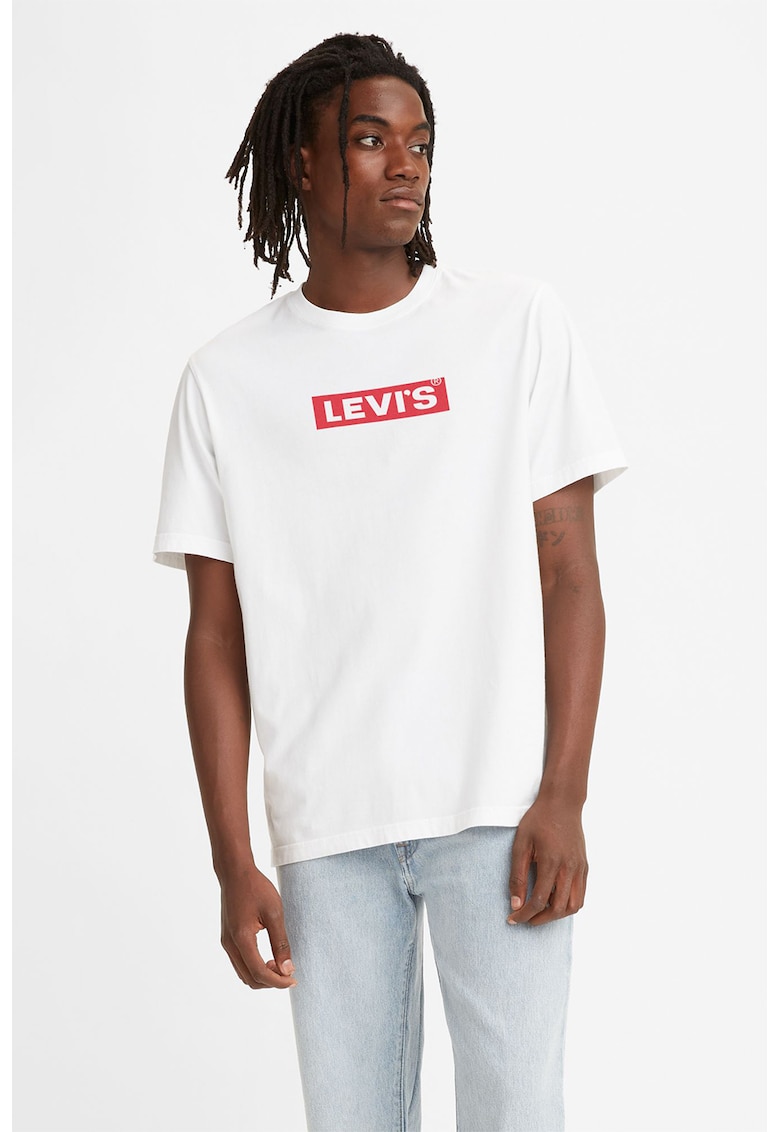 Памучна тениска със свободна кройка и лого Levis