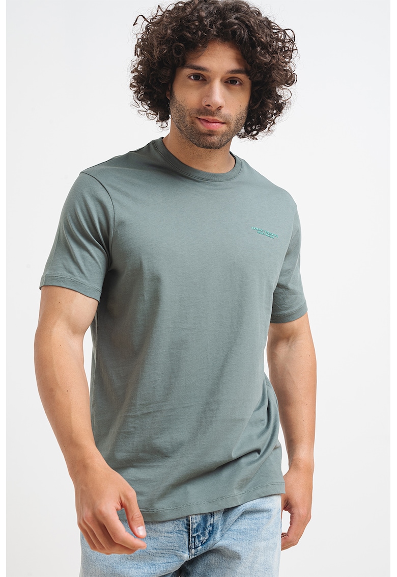 Памучна тениска със стандартна кройка ARMANI EXCHANGE