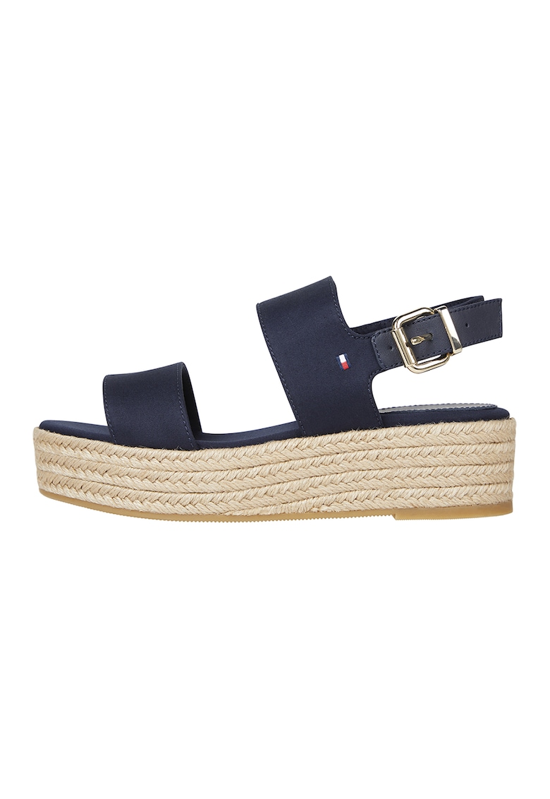 Памучни сандали с равна платформа Tommy Hilfiger
