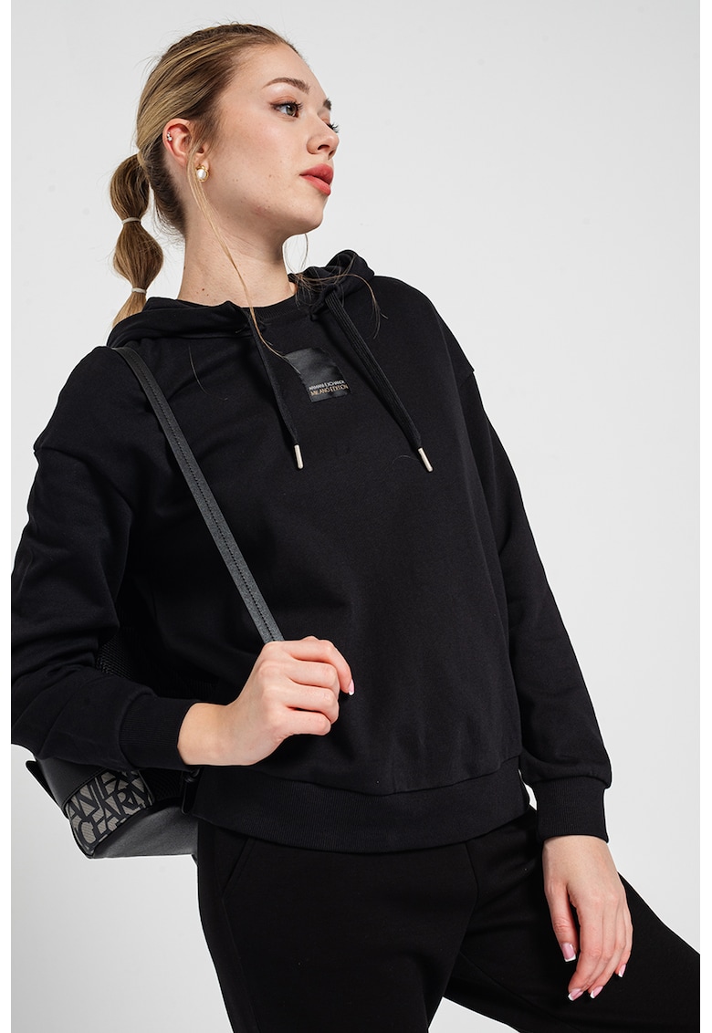 Памучно худи с връзка на качулката ARMANI EXCHANGE
