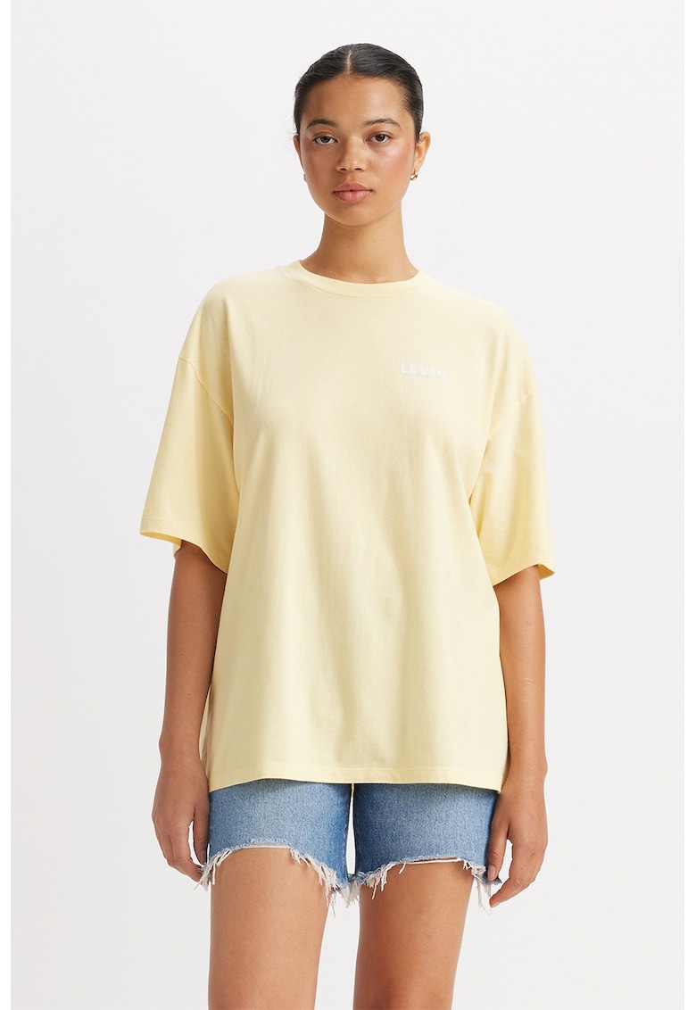 Свободна памучна тениска с графика Levis
