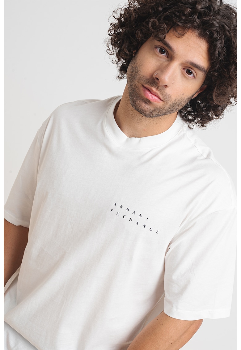 Свободна тениска с шарка на гърба ARMANI EXCHANGE