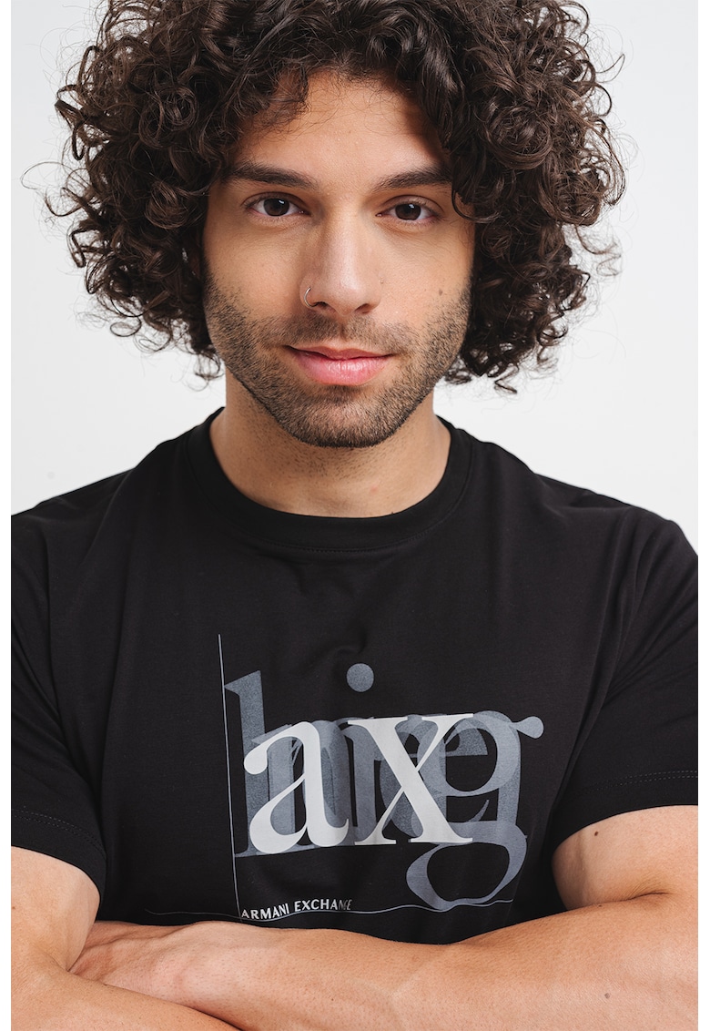 Слим тениска с лого ARMANI EXCHANGE