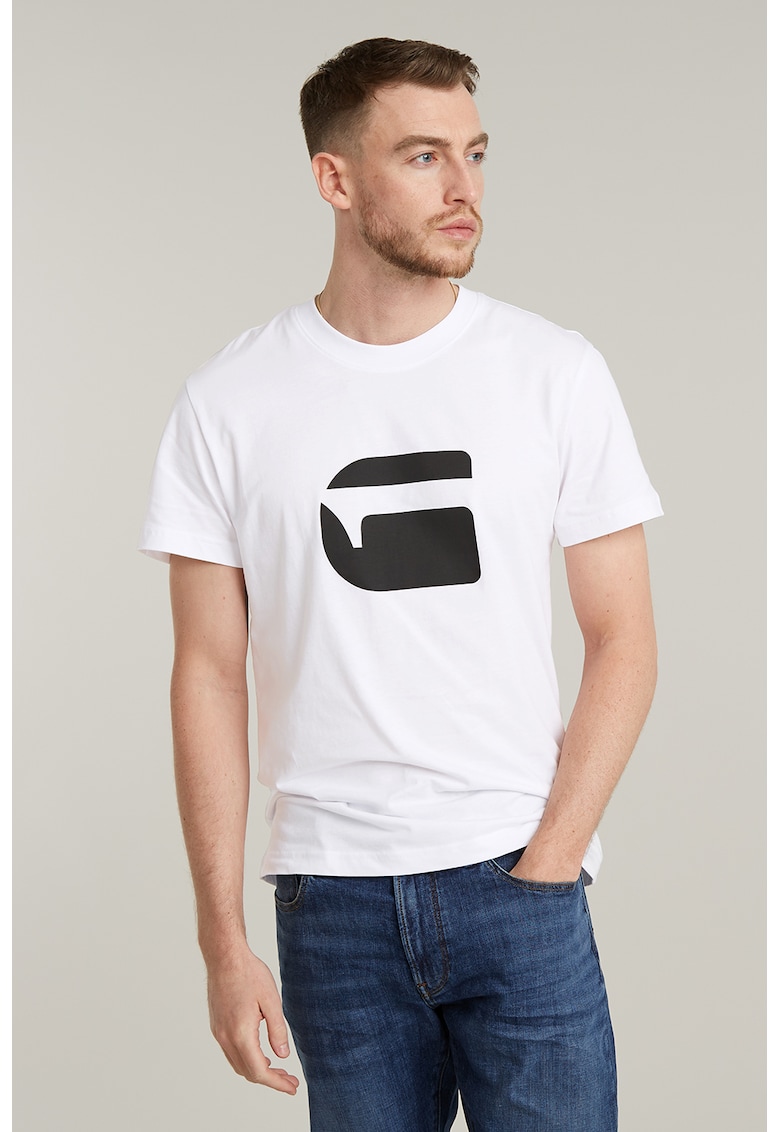 Тениска Burger от органичен памук с лого G-Star RAW