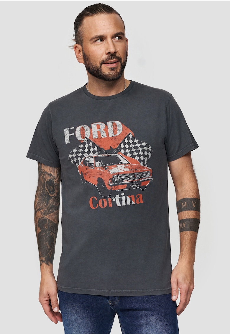 Тениска от памук с щампа Ford Vintage Cortina 3311 Recovered