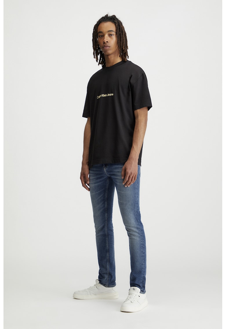 Тениска с лого и паднали ръкави CALVIN KLEIN JEANS
