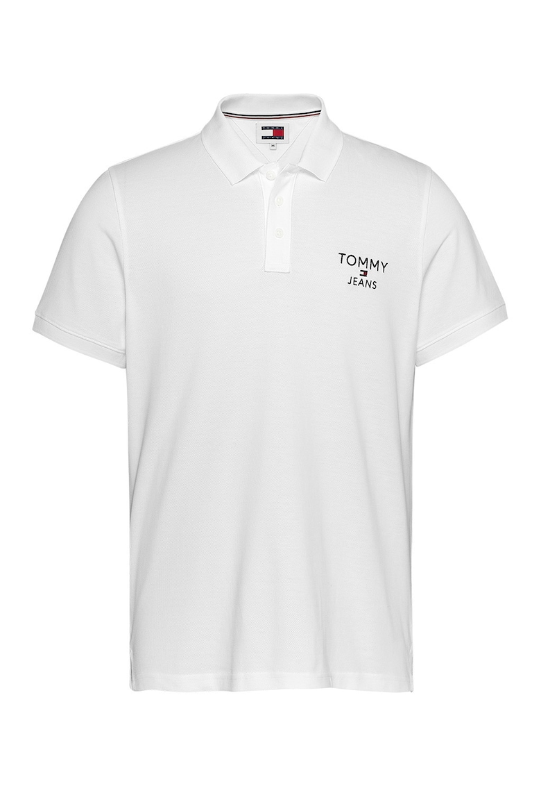 Тениска с лого и яка Tommy Jeans
