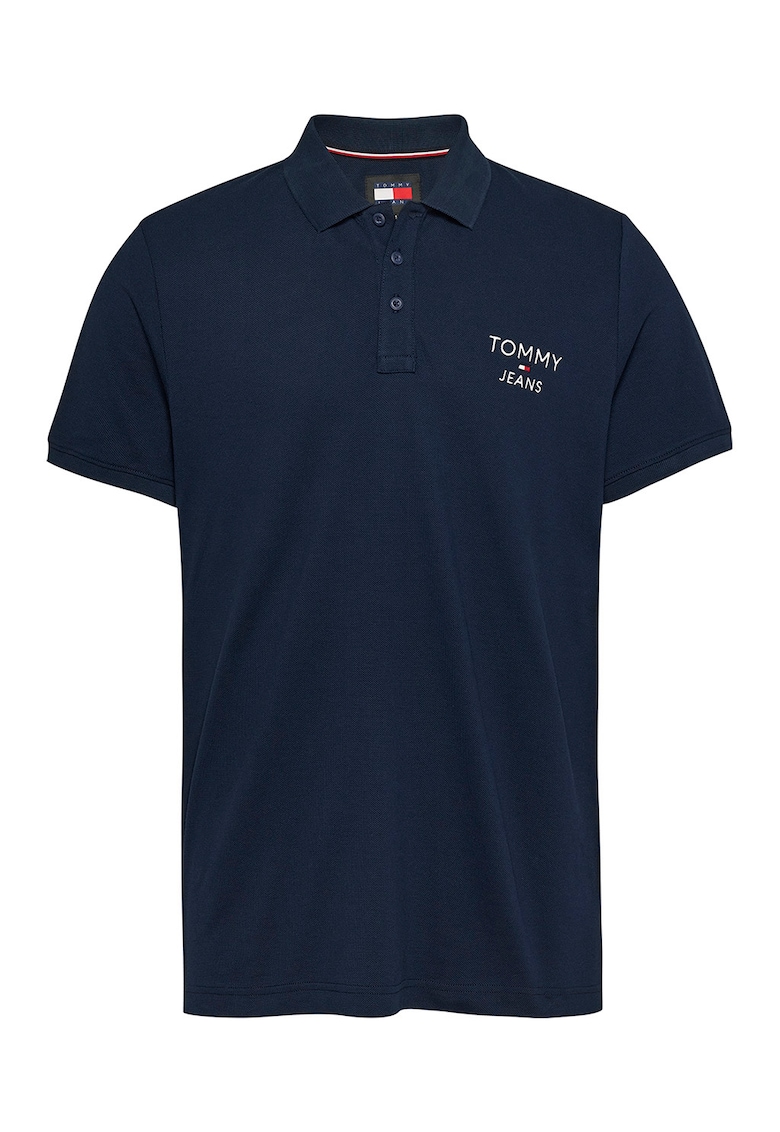 Тениска с лого и яка Tommy Jeans